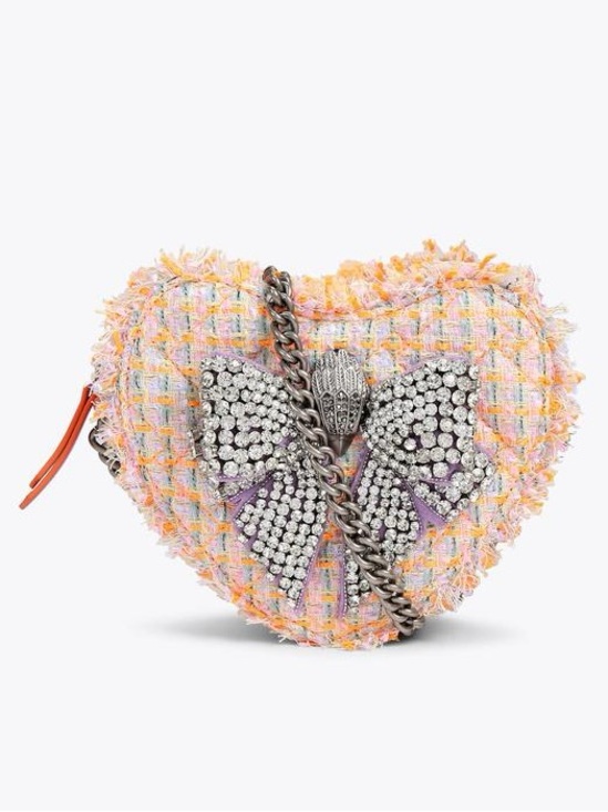 Kurt Geiger Handbags - Kurt Geiger EUC Kensington Tweed Heart Bow Bag